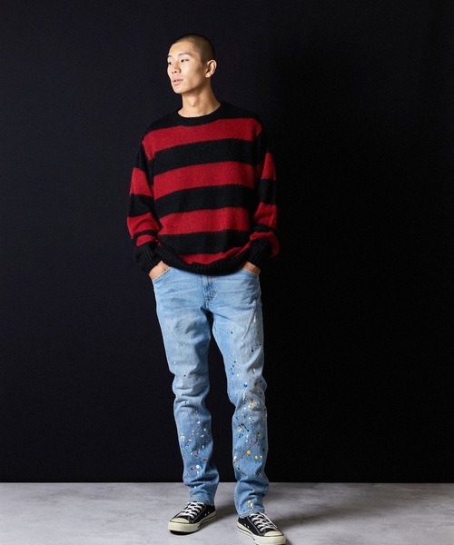 NUMBER (N)INE(ナンバーナイン)の「HAND PAINTED TAPERED SKINNY DENIM JEANS VINTAGE WASH / ハンドペイント テーパード スキニー デニムパンツ ヴィンテージ ウォッシュ(デニムパンツ・メンズ・ブルー・2/3/4)」の21枚目の写真