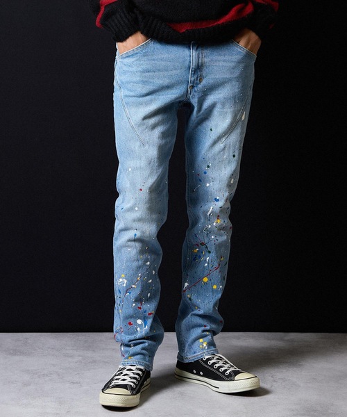 NUMBER (N)INE(ナンバーナイン)の「HAND PAINTED TAPERED SKINNY DENIM JEANS VINTAGE WASH / ハンドペイント テーパード スキニー デニムパンツ ヴィンテージ ウォッシュ(デニムパンツ・メンズ・ブルー・2/3/4)」の17枚目の写真