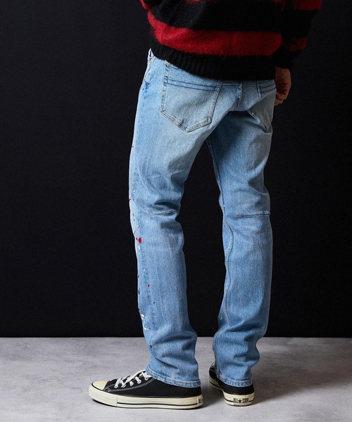 NUMBER (N)INE(ナンバーナイン)の「HAND PAINTED TAPERED SKINNY DENIM JEANS VINTAGE WASH / ハンドペイント テーパード スキニー デニムパンツ ヴィンテージ ウォッシュ(デニムパンツ・メンズ・ブルー・2/3/4)」の18枚目の写真