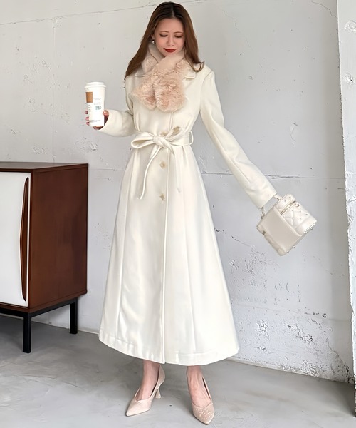 セール】スタンドネックバックタックロングコート（その他アウター