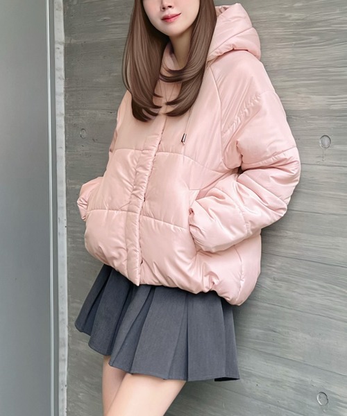 セール】中綿ふわっふわ♪ショートフェイクダウンジャケット（ダウン
