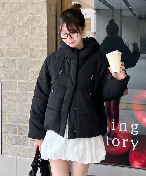 セール】中綿ふわっふわ♪ショートフェイクダウンジャケット（ダウン