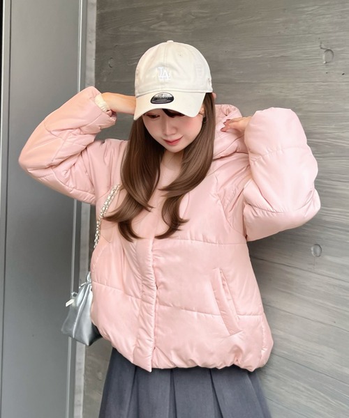 セール】中綿ふわっふわ♪ショートフェイクダウンジャケット（ダウン