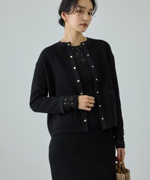 ROPE' | 接結ウールバイカラーニットカーディガン/イージーケア(カーディガン/ボレロ)