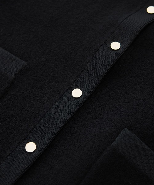 ROPE'(ロペ)の「接結ウールバイカラーニットカーディガン/イージーケア(カーディガン/ボレロ・レディース・ブラック/オフホワイト・FREE)」の19枚目の写真