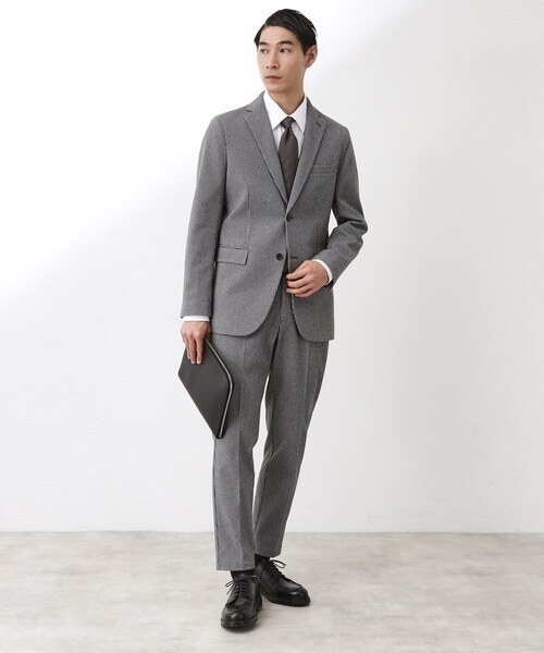 セール】ツイードライクジャージスラックス【セットアップ可／洗濯機OK