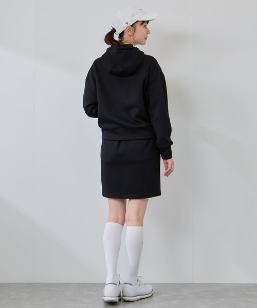 JUN&ROPE'（ジュンアンドロペ）の「ロゴキルト風ジャガードフーディーパーカー/セットアップ対応・UV/Oggi掲載（パーカー・レディース・ホワイト/ブラック/サックスブルー・S/L/M）」の19枚目の写真