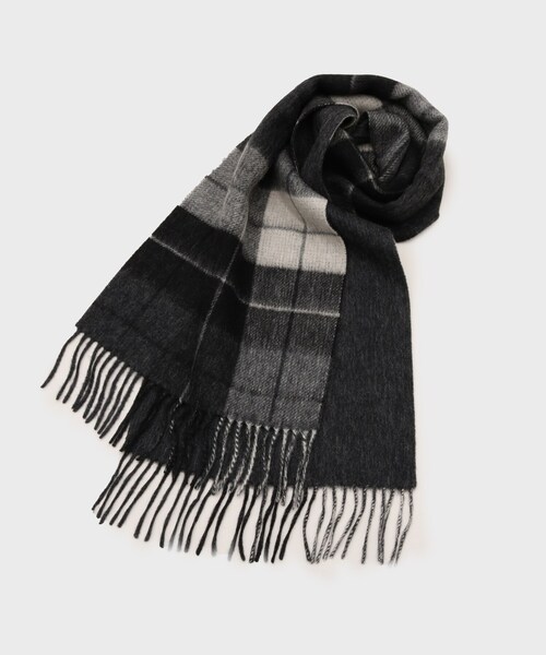 tk.TAKEO KIKUCHI（ティーケータケオキクチ）の「カシミヤ混マフラー（マフラー・メンズ・ブラック系1/ホワイト系4/ブラック系/ネイビー/オフホワイト/ブラック/ワイン系3・00）」の5枚目の写真