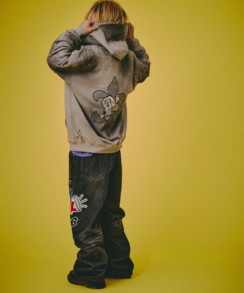 GALFY（ガルフィー）の「GALFY-ワッペンだらけデニム（デニムパンツ・メンズ・インディゴブルー/ブラウン/ブラック・L/XL）」の8枚目の写真