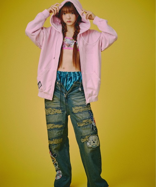 GALFY（ガルフィー）の「GALFY-ワッペンだらけデニム（デニムパンツ・メンズ・インディゴブルー/ブラウン/ブラック・L/XL）」の17枚目の写真