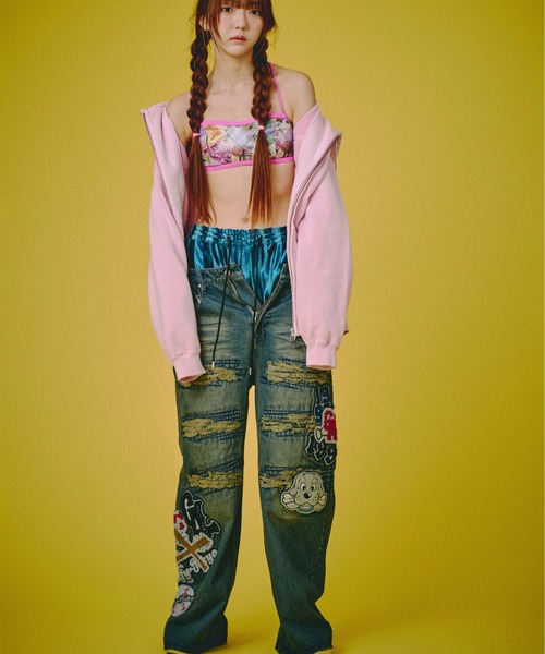 GALFY（ガルフィー）の「GALFY-ワッペンだらけデニム（デニムパンツ・メンズ・インディゴブルー/ブラウン/ブラック・L/XL）」の20枚目の写真