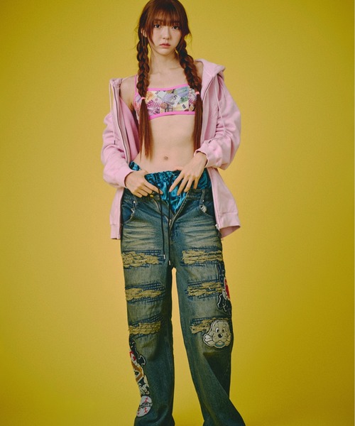 GALFY（ガルフィー）の「GALFY-ワッペンだらけデニム（デニムパンツ・メンズ・インディゴブルー/ブラウン/ブラック・L/XL）」の21枚目の写真