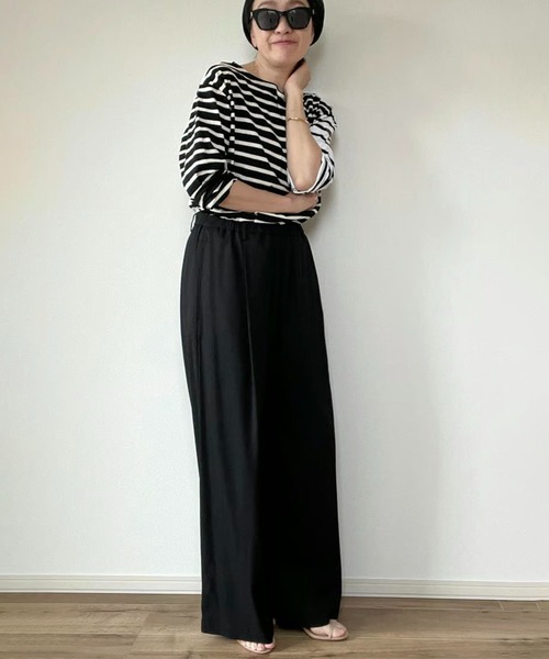 Trefle blanc(トレフルブラン)の「【original】c/r easy widepants(その他パンツ・レディース・ブラック・FREE)」の1枚目の写真