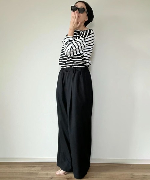 Trefle blanc(トレフルブラン)の「【original】c/r easy widepants(その他パンツ・レディース・ブラック・FREE)」の4枚目の写真