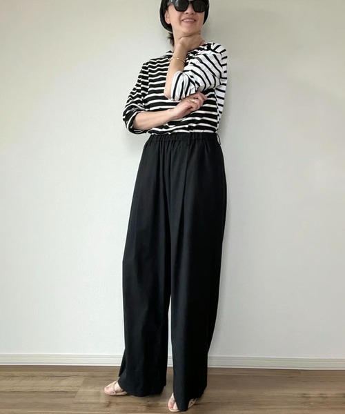 Trefle blanc(トレフルブラン)の「【original】c/r easy widepants(その他パンツ・レディース・ブラック・FREE)」の2枚目の写真