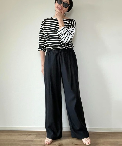 Trefle blanc(トレフルブラン)の「【original】c/r easy widepants(その他パンツ・レディース・ブラック・FREE)」の3枚目の写真