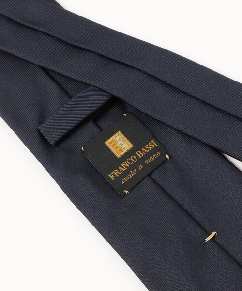 FRANCO BASSI（フランコバッシ）の「FRANCO BASSI / シルク ソリッド ネクタイ（ネクタイ・メンズ・ブラウン/ネイビー/インディゴブルー/パープル・ONE SIZE）」の5枚目の写真