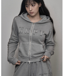 Pigment Hood Zip-up (charcoal)（パーカー）｜KHAKIPOINT（カーキ