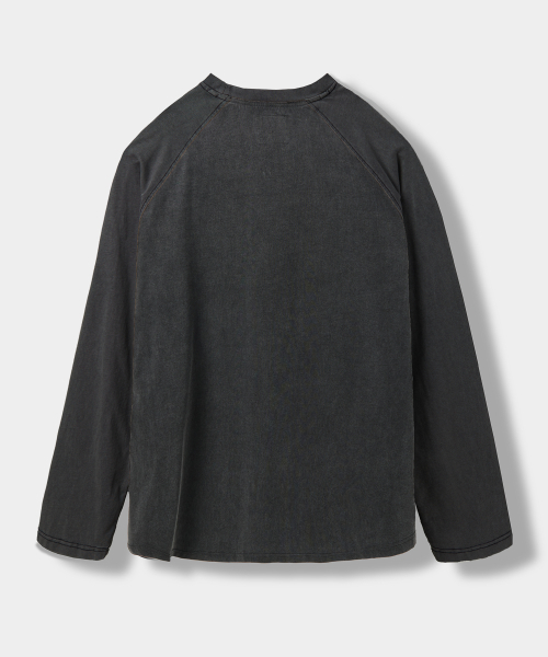 DIMITRI BLACK(ディミトリブラック)の「ラグラン配色ピグメントアートワークTシャツ_チャコール(Tシャツ/カットソー・レディース・その他・MEDIUM/LARGE/X-LARGE)」の2枚目の写真