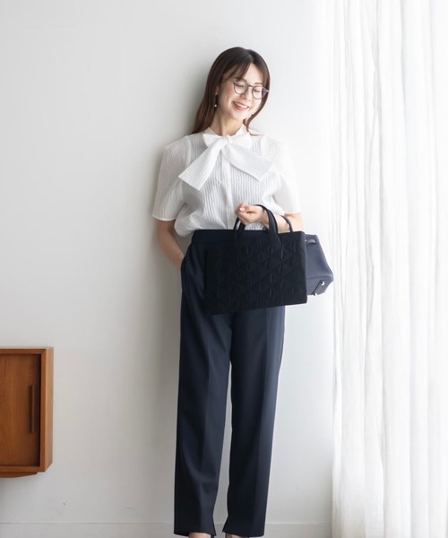 merrylatte（メリーラテ）の「BIBI bag. キルティングクロス ミドル（トートバッグ・レディース・ブラック・FREE）」の6枚目の写真