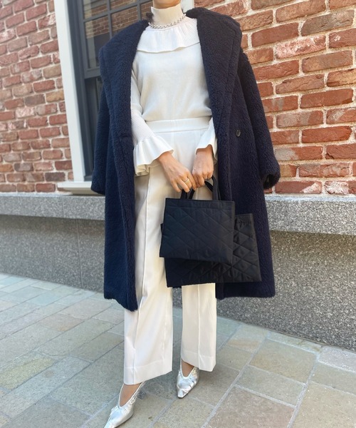 merrylatte（メリーラテ）の「BIBI bag. キルティングクロス ミドル（トートバッグ・レディース・ブラック・FREE）」の11枚目の写真