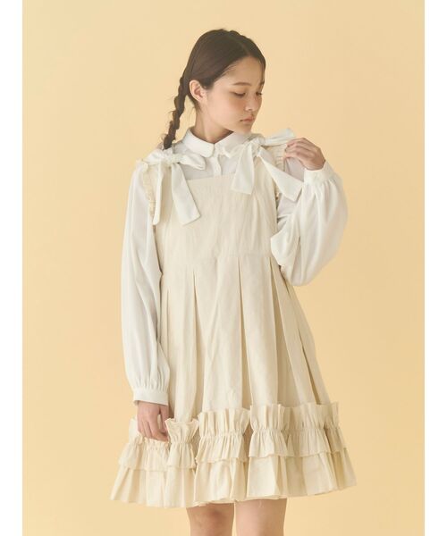 merry jenny（メリージェニー）の「double ribbon blouse（シャツ/ブラウス・レディース・オフホワイト/ブラック・FREE）」の20枚目の写真