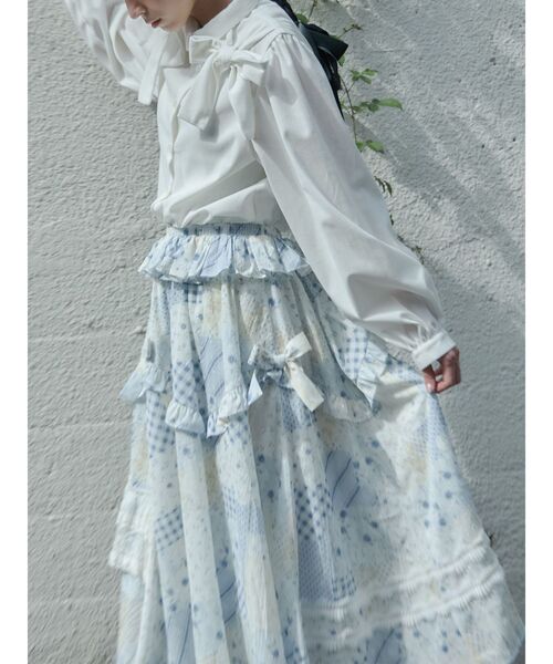 merry jenny（メリージェニー）の「double ribbon blouse（シャツ/ブラウス・レディース・オフホワイト/ブラック・FREE）」の22枚目の写真