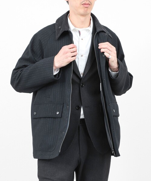 NOLLEY’S（ノーリーズ）の「《ビジカジ対応》【TECHTWEED】【SORONA】中綿ユーティリティジャケット 25AW（ブルゾン・メンズ・ブラック/グレー系その他/ネイビー/ブルー系その他・S/M/L/XL）」の21枚目の写真