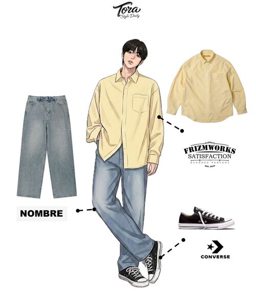 FRIZMWORKS(フリズムワークス)の「OG OXFORD OVERSIZED SHIRT _ YELLOW(シャツ/ブラウス・メンズ・その他・X-LARGE/SMALL/MEDIUM/LARGE)」の2枚目の写真