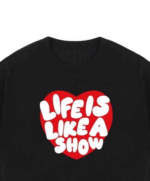 GRAVER（グレーバー）の「[ユニセックス]ライフラブハート半袖Tシャツ_ブラック（Tシャツ/カットソー・レディース・ブラック・X-LARGE/SMALL/MEDIUM/LARGE）」の3枚目の写真