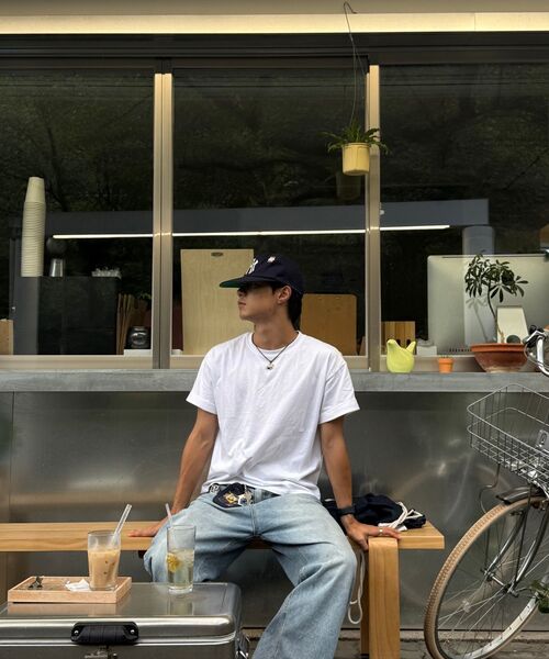 UNDEROFF(アンダーオフ)の「メンズ コットン 半袖 クロップTシャツ ホワイト(Tシャツ/カットソー・メンズ・ホワイト/ライトホワイト・MEDIUM/LARGE/X-LARGE)」の6枚目の写真