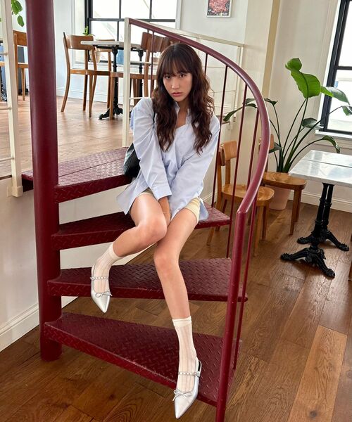 SALT AND CHOCOLATE(ソルトアンドチョコレート)の「スティレットメリージェンスリングバック412412001 (2cm/3カラー)(サンダル・レディース・シルバー/アイボリー/ブラック・22.5cm/25.5cm/23.5cm/23cm/25cm/24.5cm/24cm)」の21枚目の写真