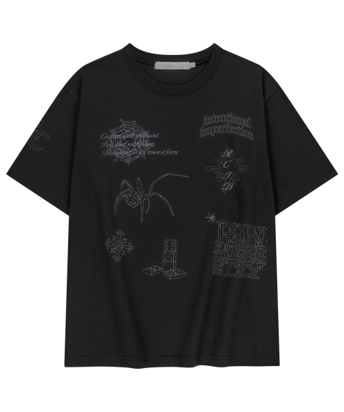 SLOWACID（スローアシッド）の「ドゥドゥ 半袖Tシャツ [ブラック]（Tシャツ/カットソー・レディース・その他・SMALL/MEDIUM/LARGE/X-LARGE）」の3枚目の写真