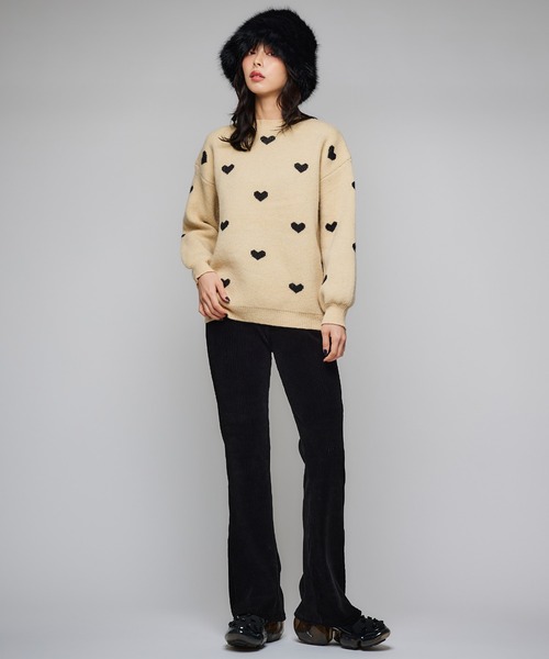 Narcissus(ナルシス)の「ベロアフレアパンツ/コーデュロイデザイン/細見え(その他パンツ・レディース・ブラック/ピンク・FREE)」の6枚目の写真