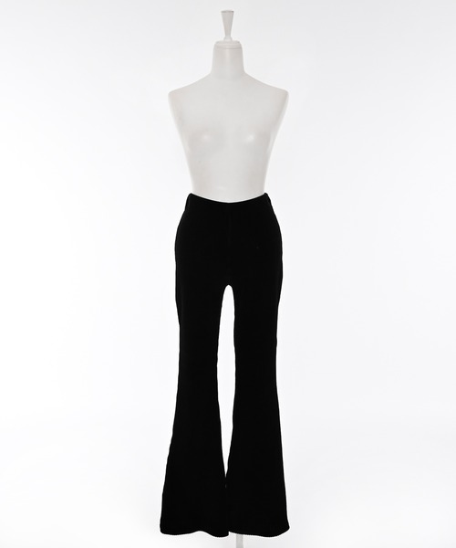 Narcissus(ナルシス)の「ベロアフレアパンツ/コーデュロイデザイン/細見え(その他パンツ・レディース・ブラック/ピンク・FREE)」の8枚目の写真