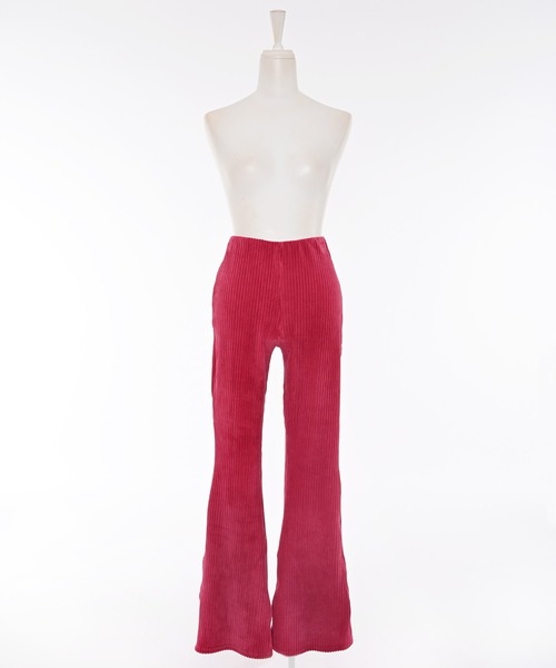 Narcissus(ナルシス)の「ベロアフレアパンツ/コーデュロイデザイン/細見え(その他パンツ・レディース・ブラック/ピンク・FREE)」の11枚目の写真