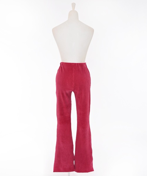 Narcissus(ナルシス)の「ベロアフレアパンツ/コーデュロイデザイン/細見え(その他パンツ・レディース・ブラック/ピンク・FREE)」の12枚目の写真