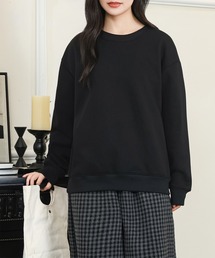 クルーネック 裏起毛 オーバーサイズ 長袖 スウェット
