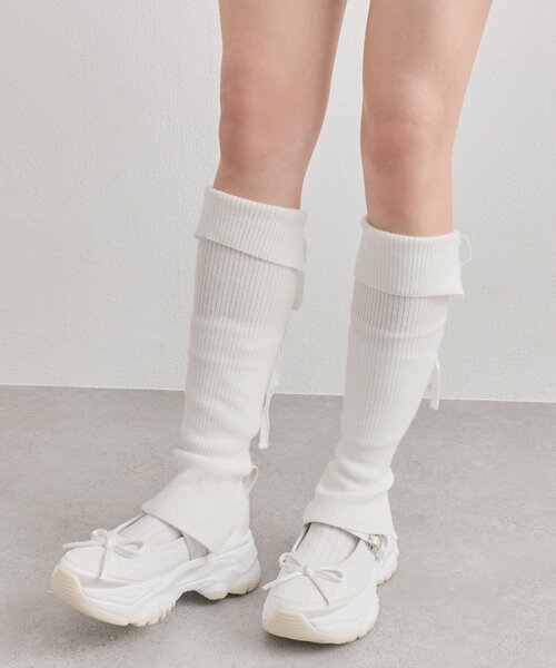 OLIVE des OLIVE（オリーブデオリーブ）の「レースバレエシューズ（スニーカー・レディース・オフホワイト/サックスブルー/ブラック・SMALL/MEDIUM/LARGE）」の16枚目の写真