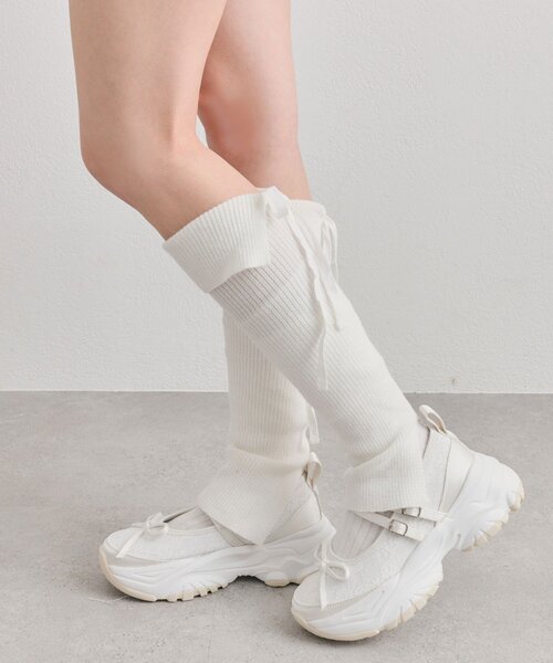 OLIVE des OLIVE（オリーブデオリーブ）の「レースバレエシューズ（スニーカー・レディース・オフホワイト/サックスブルー/ブラック・SMALL/MEDIUM/LARGE）」の17枚目の写真