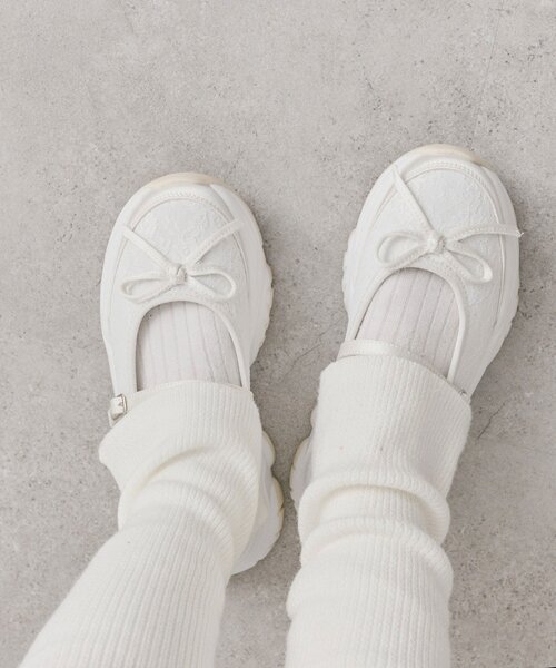 OLIVE des OLIVE（オリーブデオリーブ）の「レースバレエシューズ（スニーカー・レディース・オフホワイト/サックスブルー/ブラック・SMALL/MEDIUM/LARGE）」の20枚目の写真