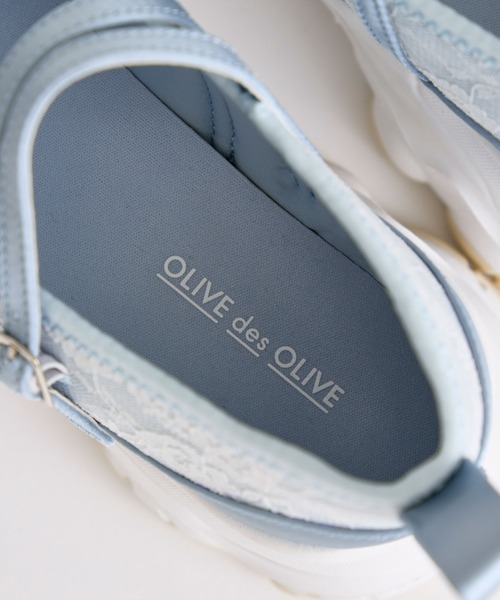OLIVE des OLIVE（オリーブデオリーブ）の「レースバレエシューズ（スニーカー・レディース・オフホワイト/サックスブルー/ブラック・SMALL/MEDIUM/LARGE）」の10枚目の写真