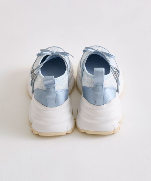 OLIVE des OLIVE（オリーブデオリーブ）の「レースバレエシューズ（スニーカー・レディース・オフホワイト/サックスブルー/ブラック・SMALL/MEDIUM/LARGE）」の7枚目の写真