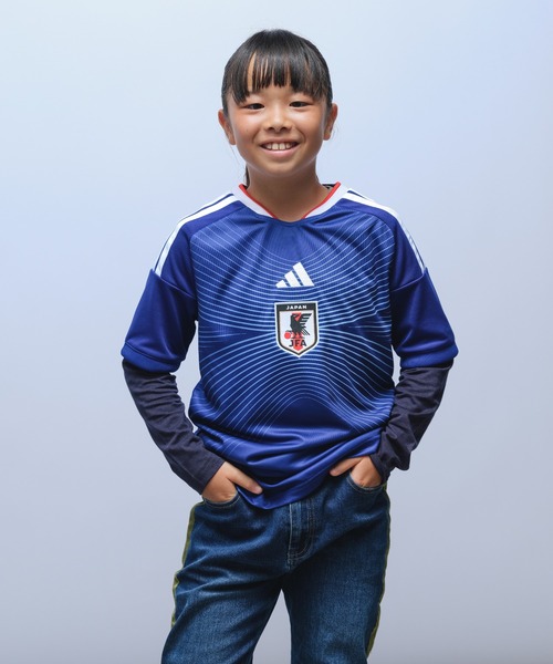 adidas（アディダス）の「キッズ アディダス サッカー日本代表 2026 ホーム レプリカ ユニフォーム / adidas（Tシャツ/カットソー・キッズ・ブルー・130/140/150/160）」の5枚目の写真
