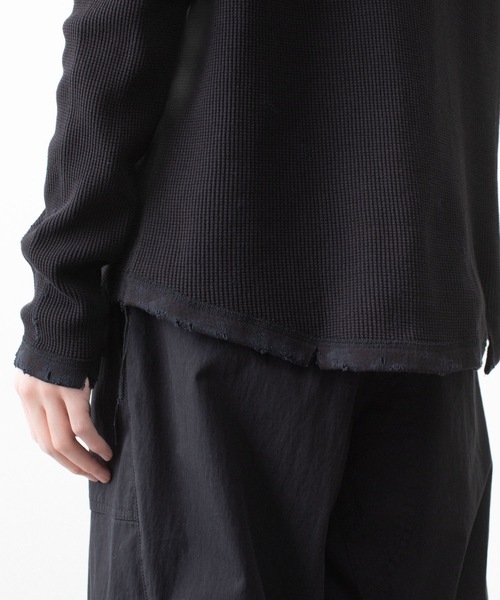 VEIN (ヴェイン)の「30//2 ワッフル ラグラン L/S TEE / 30//2 WAFFLE RAGLAN L/S TEE(Tシャツ/カットソー・メンズ・オフホワイト/カーキブラウン/ブラック・2/1)」の15枚目の写真