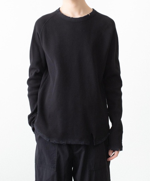 VEIN (ヴェイン)の「30//2 ワッフル ラグラン L/S TEE / 30//2 WAFFLE RAGLAN L/S TEE(Tシャツ/カットソー・メンズ・オフホワイト/カーキブラウン/ブラック・2/1)」の22枚目の写真