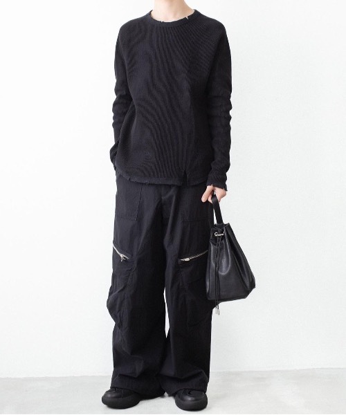 VEIN (ヴェイン)の「30//2 ワッフル ラグラン L/S TEE / 30//2 WAFFLE RAGLAN L/S TEE(Tシャツ/カットソー・メンズ・オフホワイト/カーキブラウン/ブラック・2/1)」の17枚目の写真