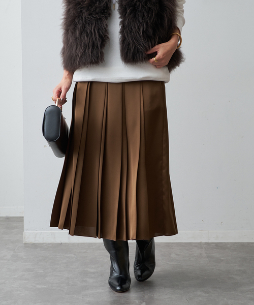 サテンプリーツスカート（スカート）｜VERMEIL par iena（ヴェルメイユ