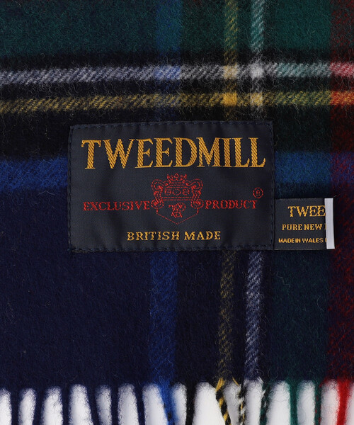 FREAK'S STORE(フリークスストア)の「TWEED MILL/ツイードミル LAMBSWOOL 70×190 / ラムウール チェックマフラー(マフラー・レディース・グレー/ネイビー/ブラウン・ONE SIZE)」の10枚目の写真