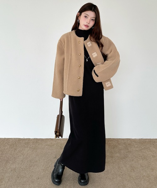 by LEGNA（バイレグナ）の「【選べる着丈】裏起毛 タートルネックマキシワンピース（ワンピース・レディース・ライトベージュ/ダークグレー/ブラウン/ブラック・M-Regular/L-Regular/M-Long/L-Long/L-Short/M-Short）」の19枚目の写真